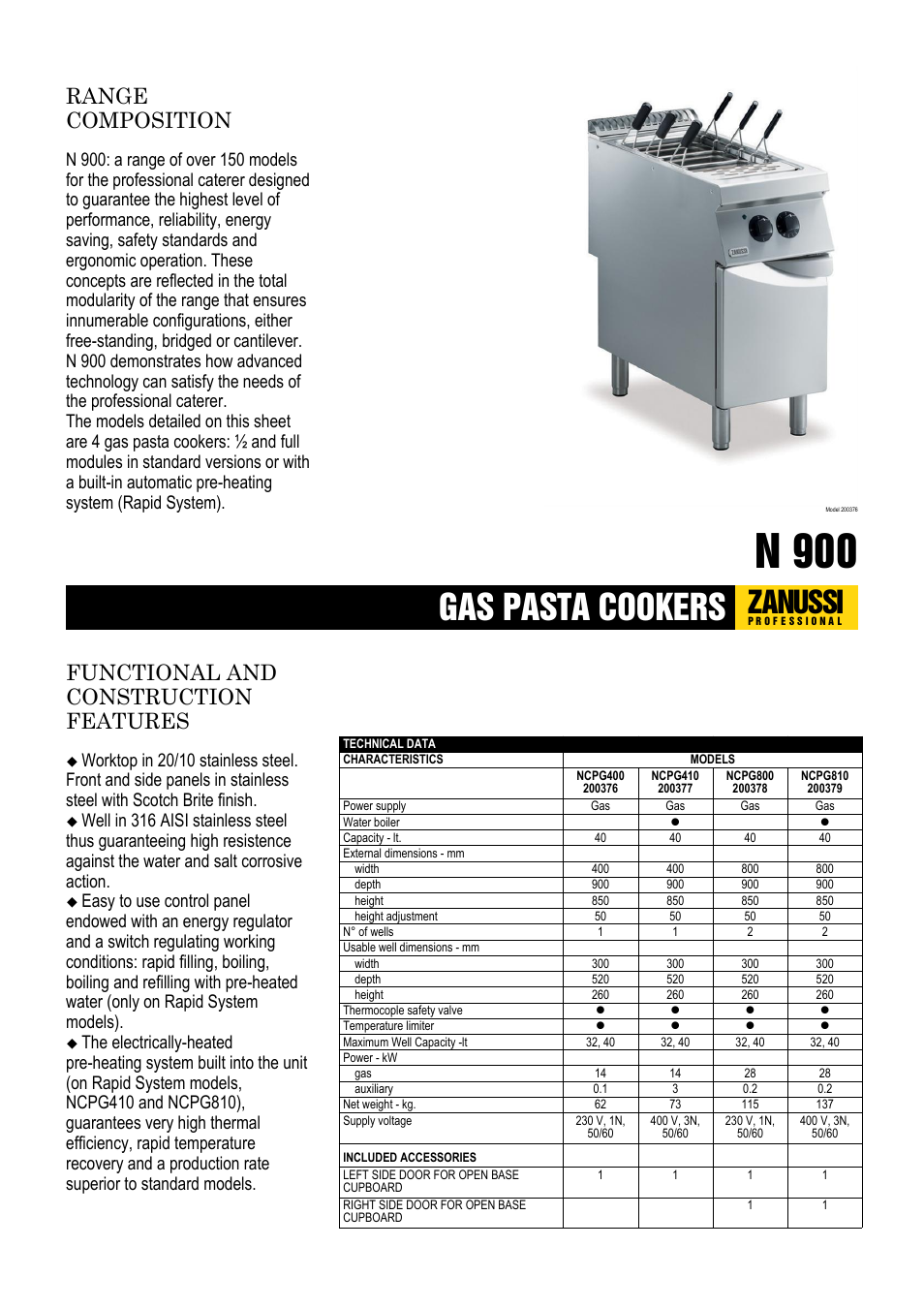 Electrolux NCPG810 User Manual | 3 pages