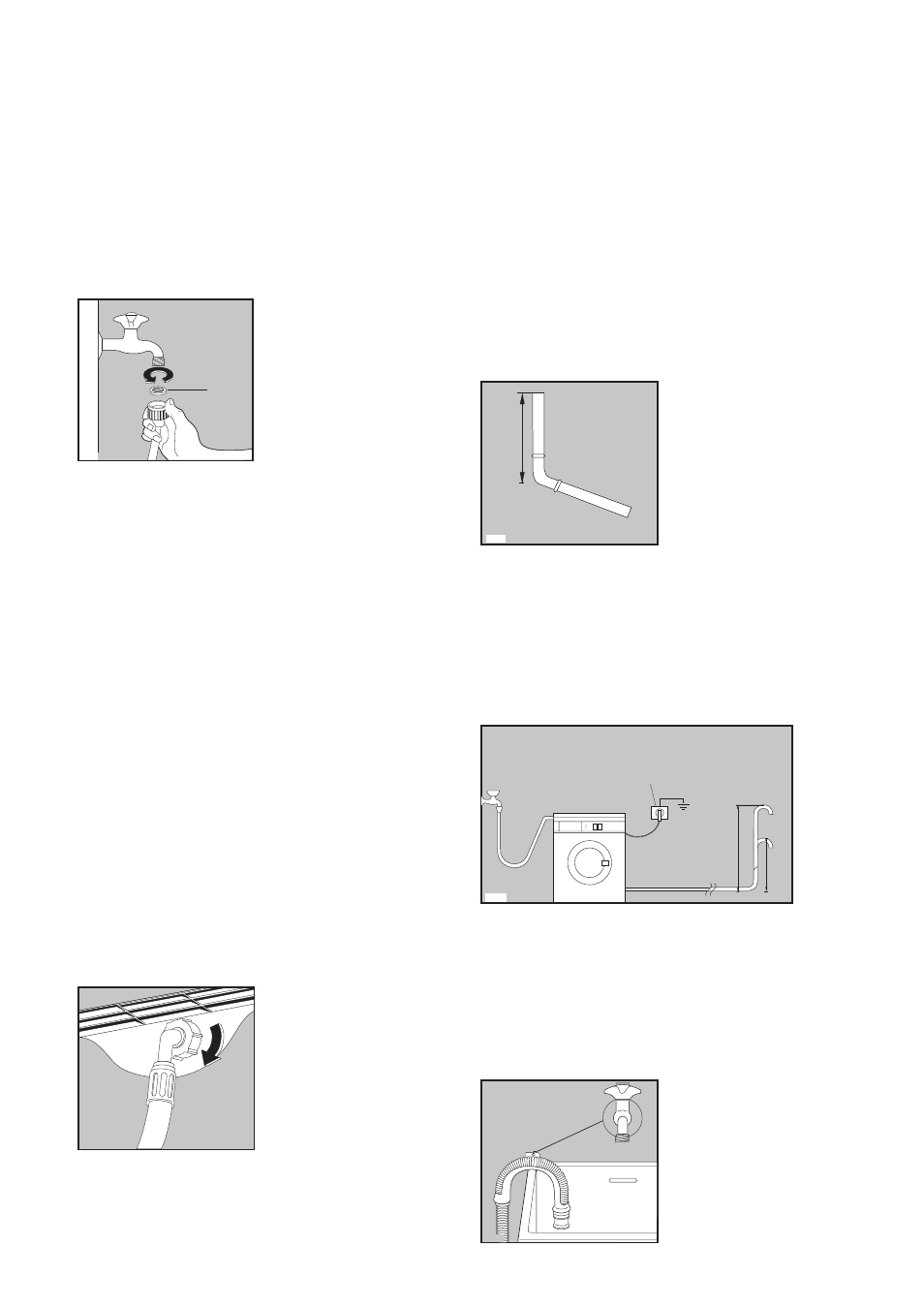 Water drainage, Water inlet | Electrolux EW 1200 i User Manual | Page 27 / 32