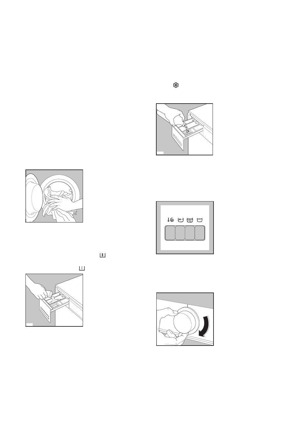 Operating sequence, Measure out the fabric softener, Select the required option(s) | Select the required programme, Load the laundry, Measure out the detergent | Electrolux EW 1200 i User Manual | Page 7 / 32