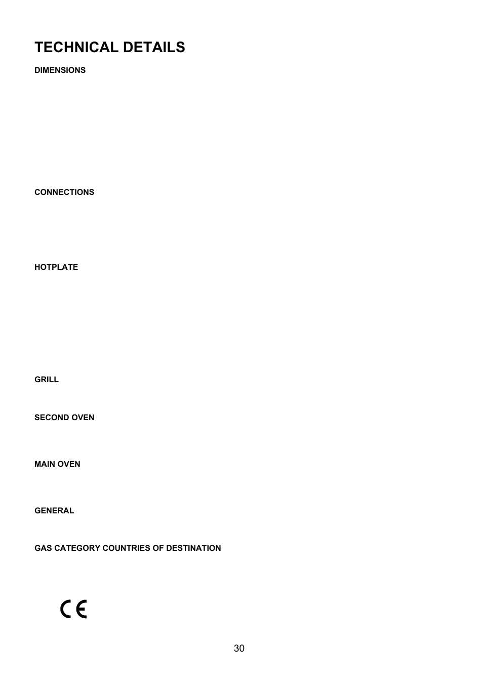 Technical details | Electrolux EIKG6047 User Manual | Page 30 / 40