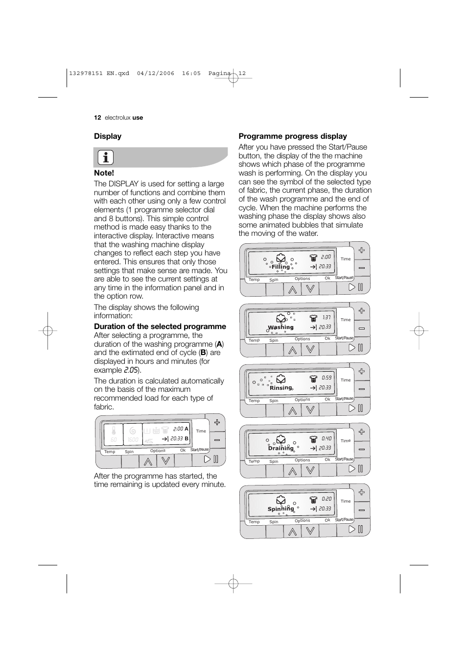 Electrolux EWF 14981 W User Manual | Page 12 / 48