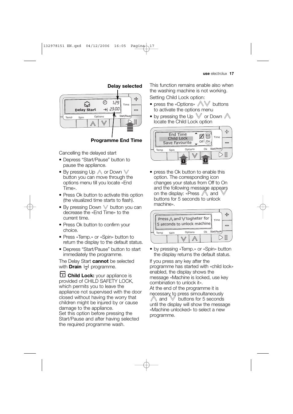 Electrolux EWF 14981 W User Manual | Page 17 / 48