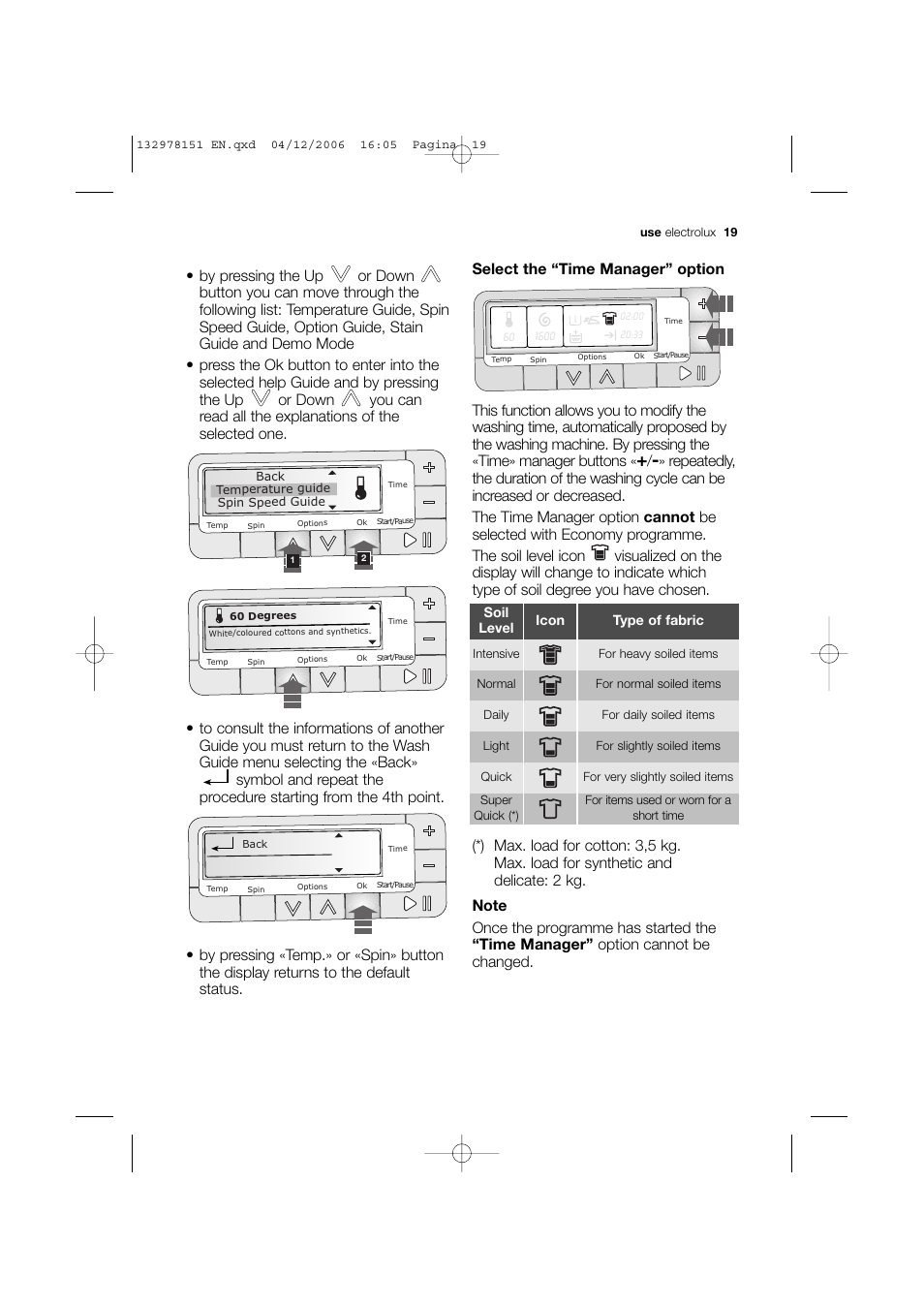 Electrolux EWF 14981 W User Manual | Page 19 / 48