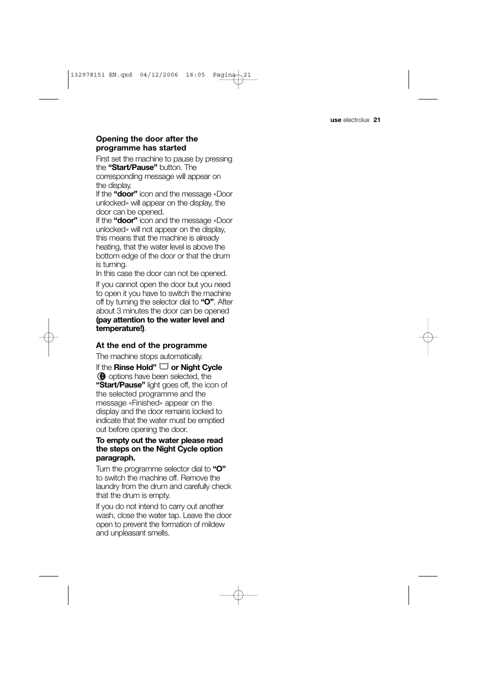 Electrolux EWF 14981 W User Manual | Page 21 / 48