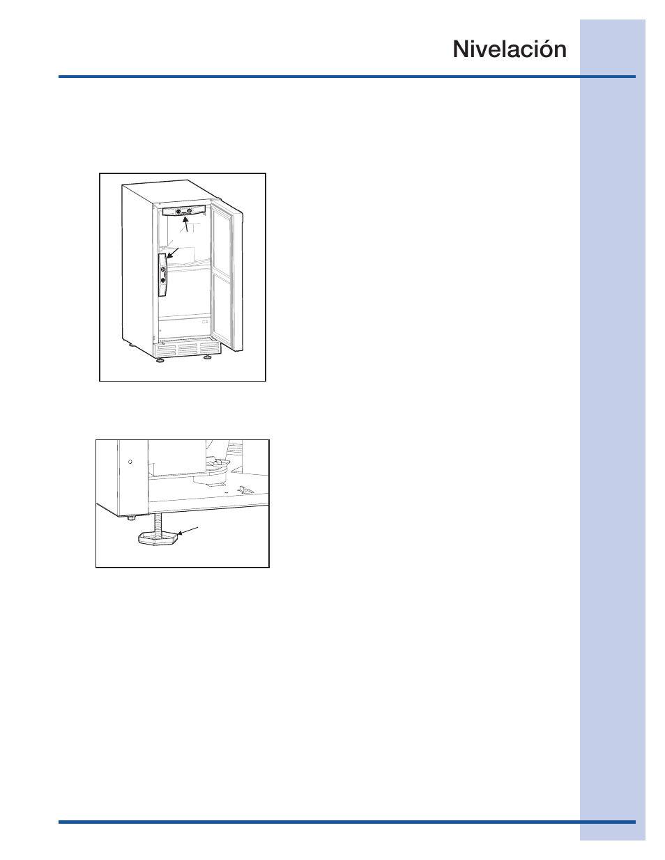Nivelación, Nivele la unidad | Electrolux 15 User Manual | Page 31 / 68