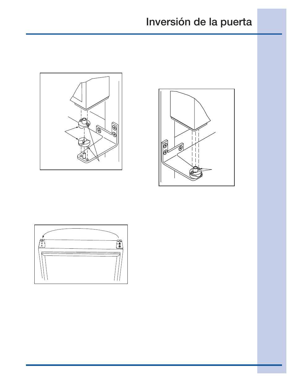 Inversión de la puerta | Electrolux 15 User Manual | Page 33 / 68