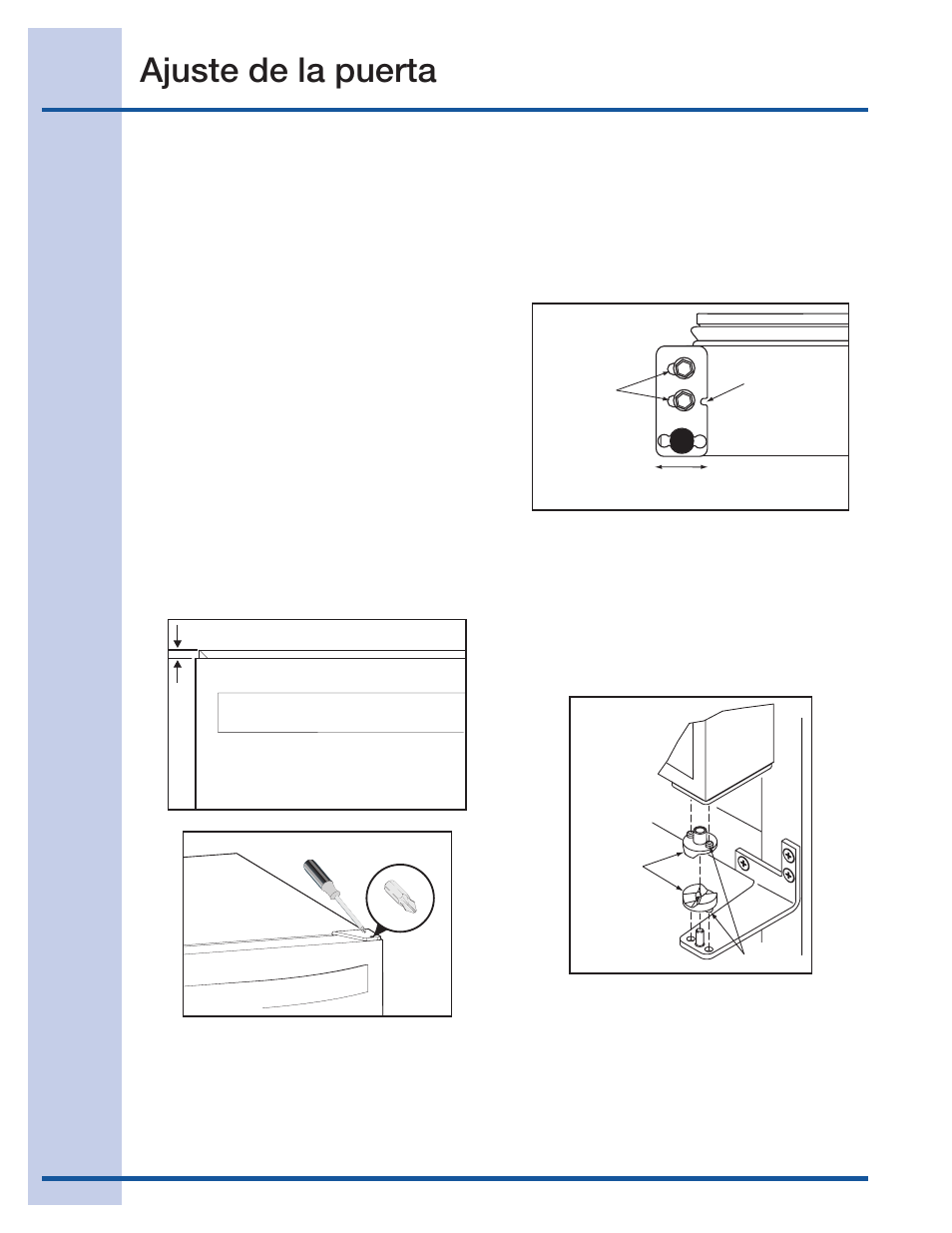 Ajuste de la puerta | Electrolux 15 User Manual | Page 34 / 68
