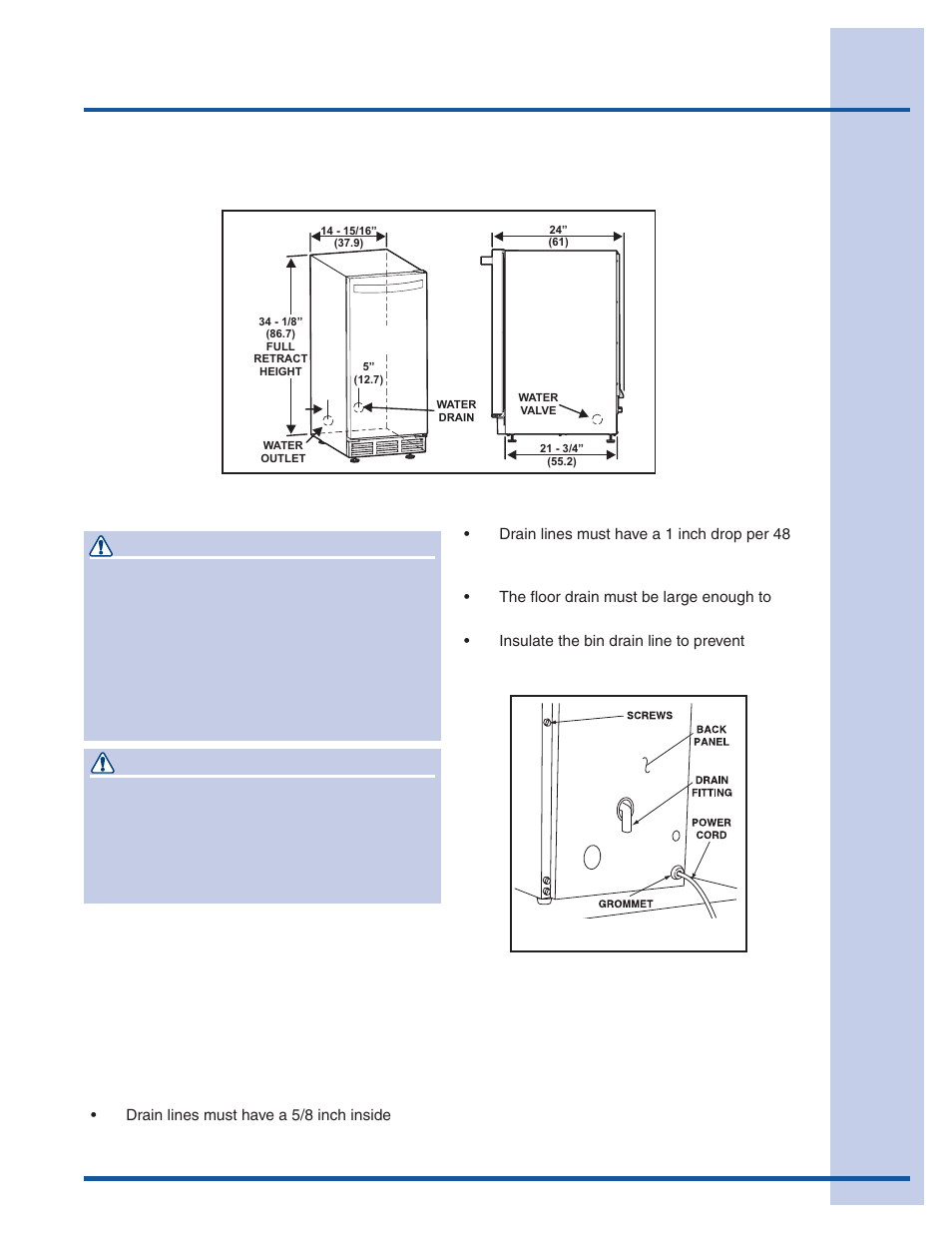Installation, Caution | Electrolux 15 User Manual | Page 5 / 68