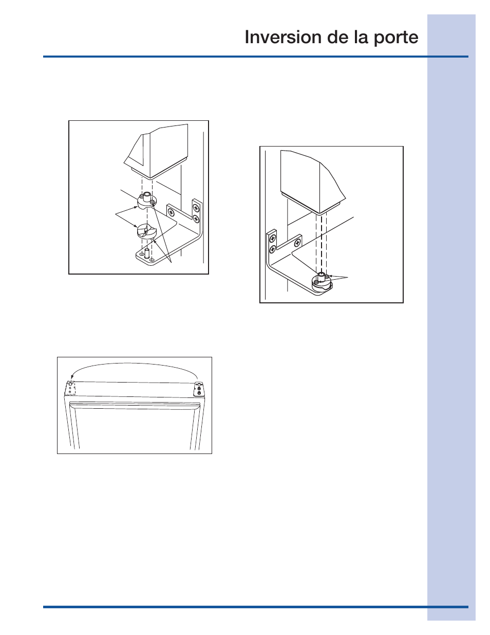 Inversion de la porte | Electrolux 15 User Manual | Page 55 / 68