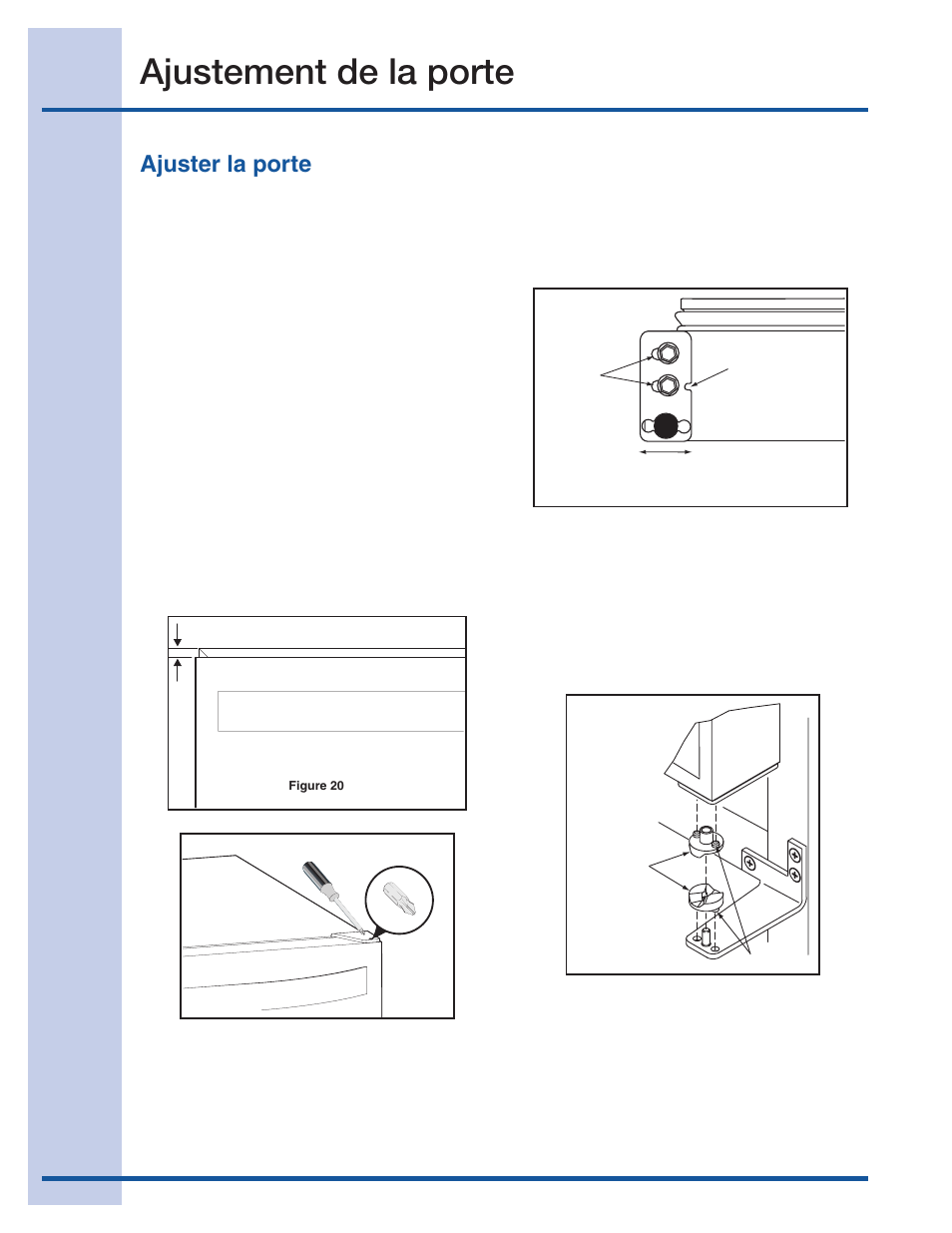 Ajustement de la porte, Ajuster la porte | Electrolux 15 User Manual | Page 56 / 68