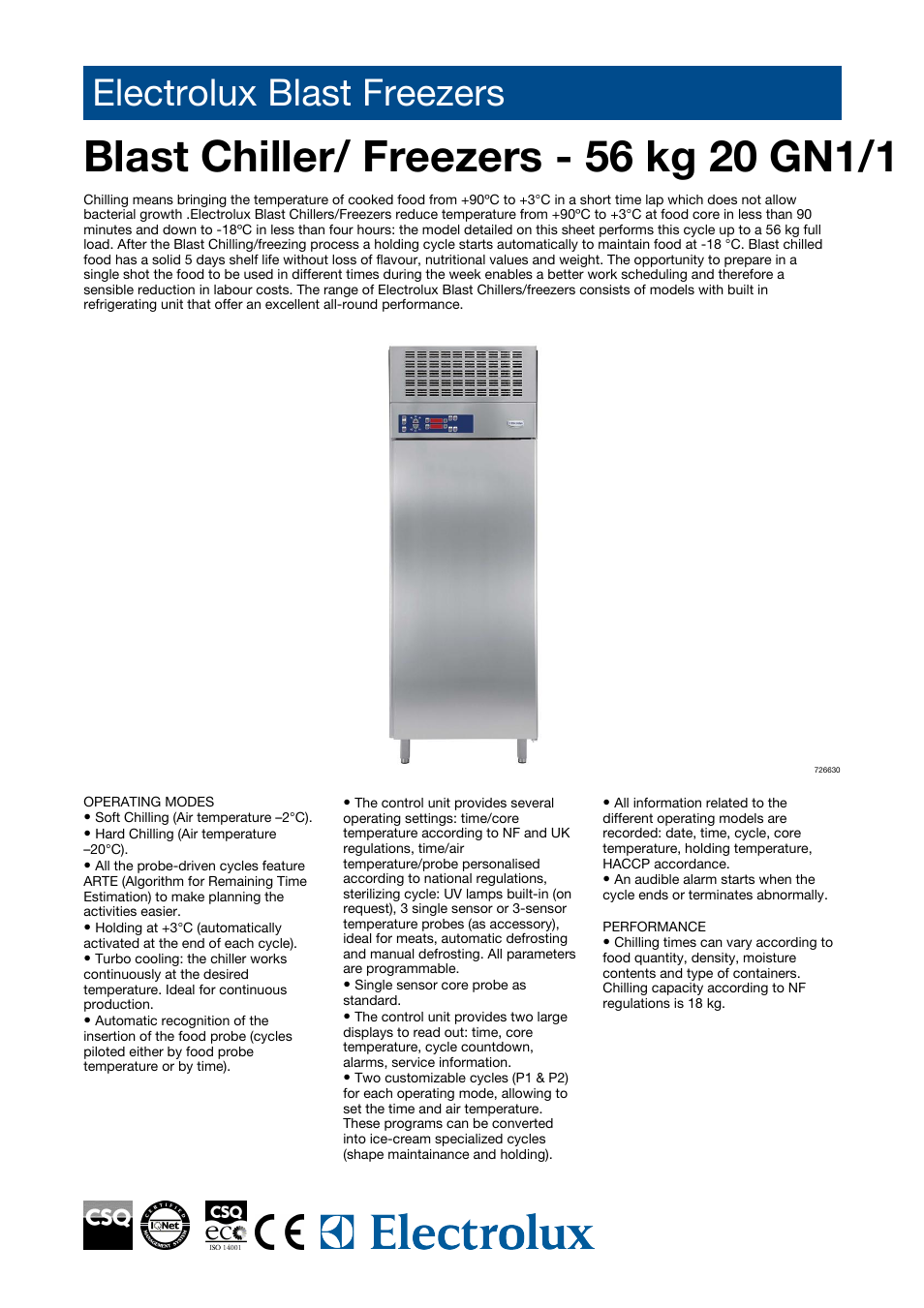 Electrolux 726630 User Manual | 3 pages