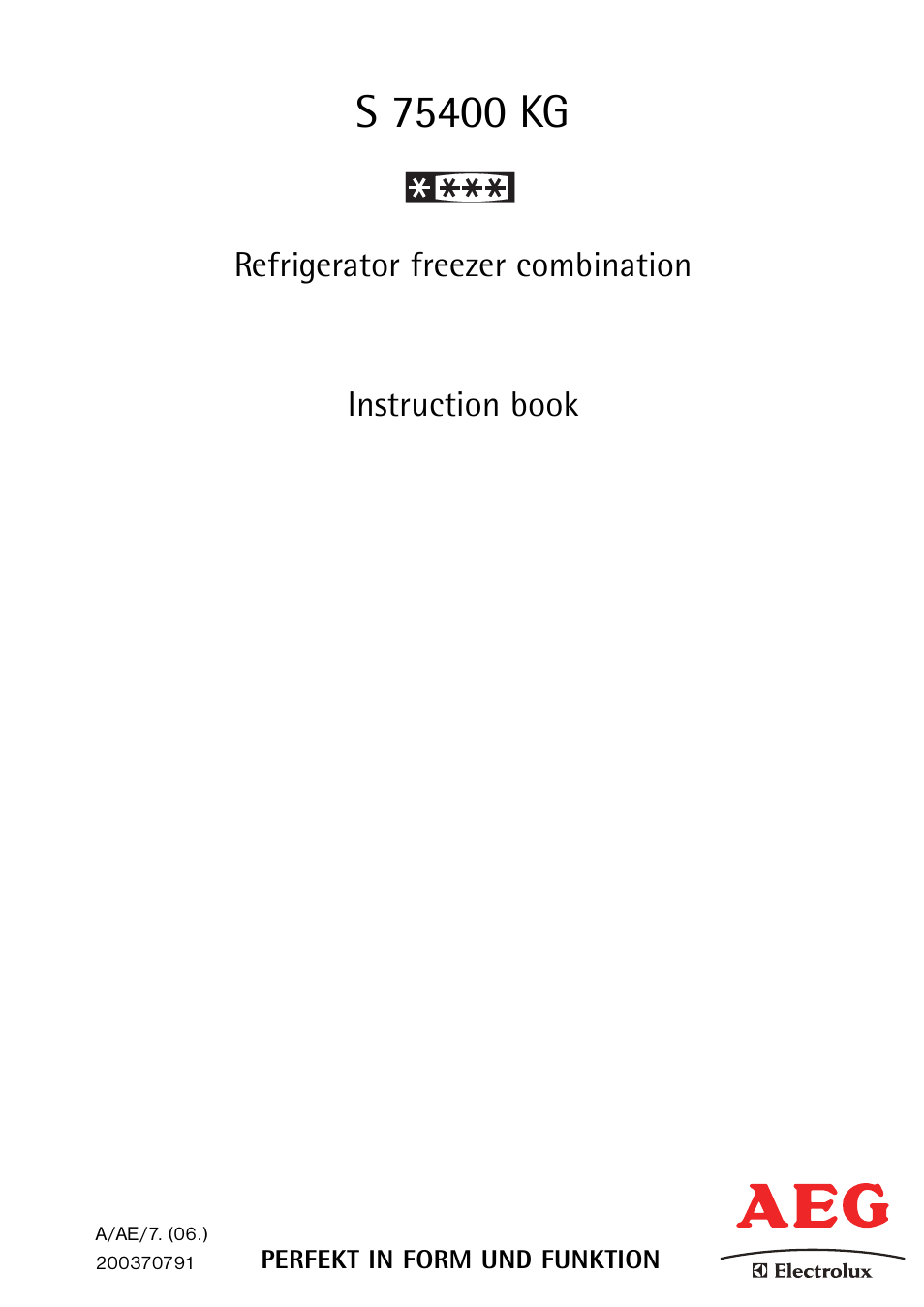 Electrolux U29348 S 75400 KG User Manual | 36 pages