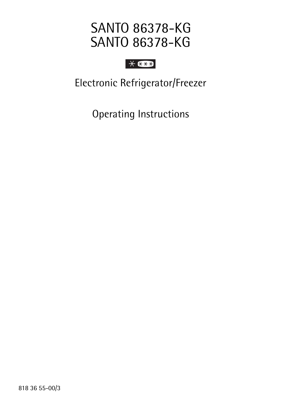 Electrolux 86378-KG User Manual | 48 pages