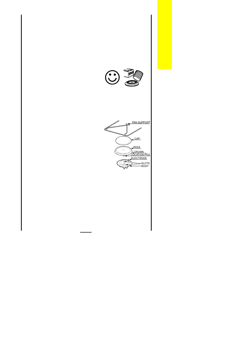 When replacing hotplate burner parts, The grill | Electrolux CSIG 316 User Manual | Page 21 / 40