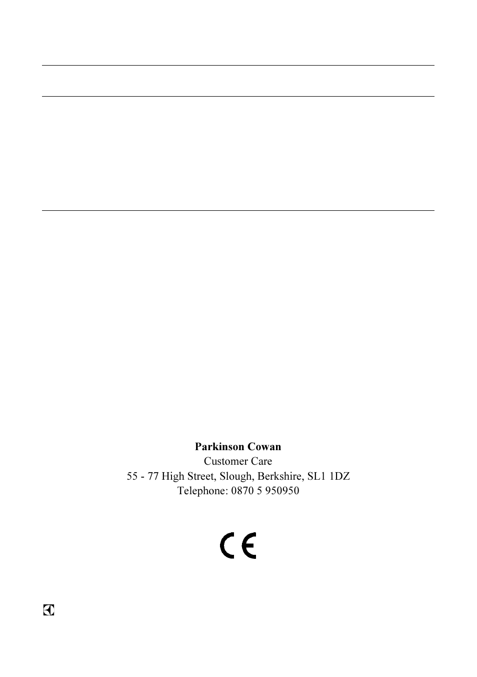 Electrolux CSIG 316 User Manual | Page 40 / 40