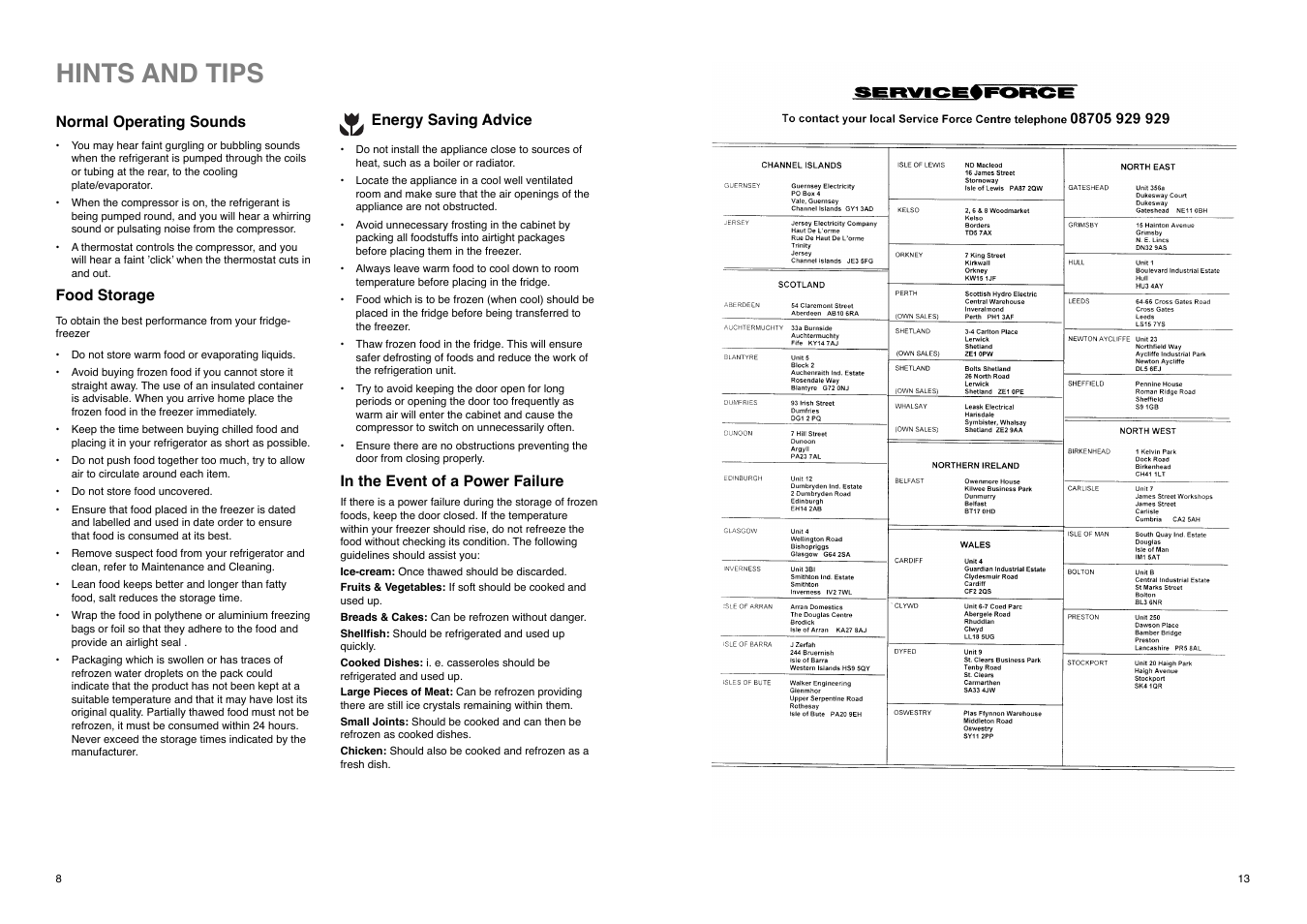 Hints and tips | Electrolux ER 6821 D User Manual | Page 8 / 20
