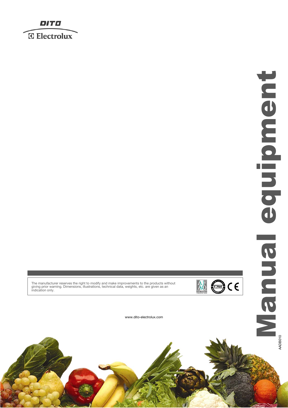 Manual equipment | Electrolux Dito DTAT4 User Manual | Page 4 / 4