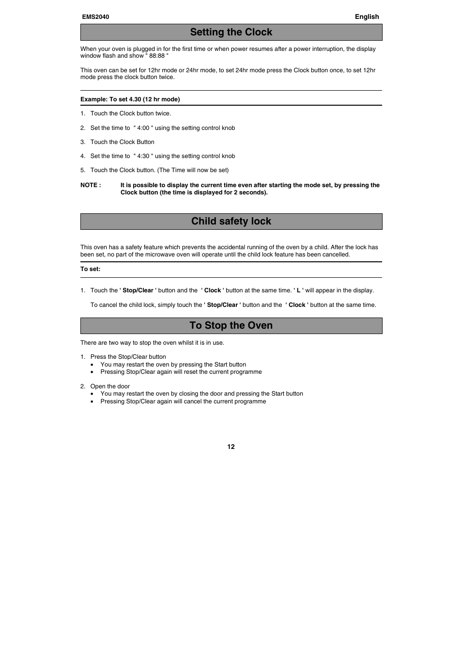 Electrolux EMS2040 User Manual | Page 12 / 191