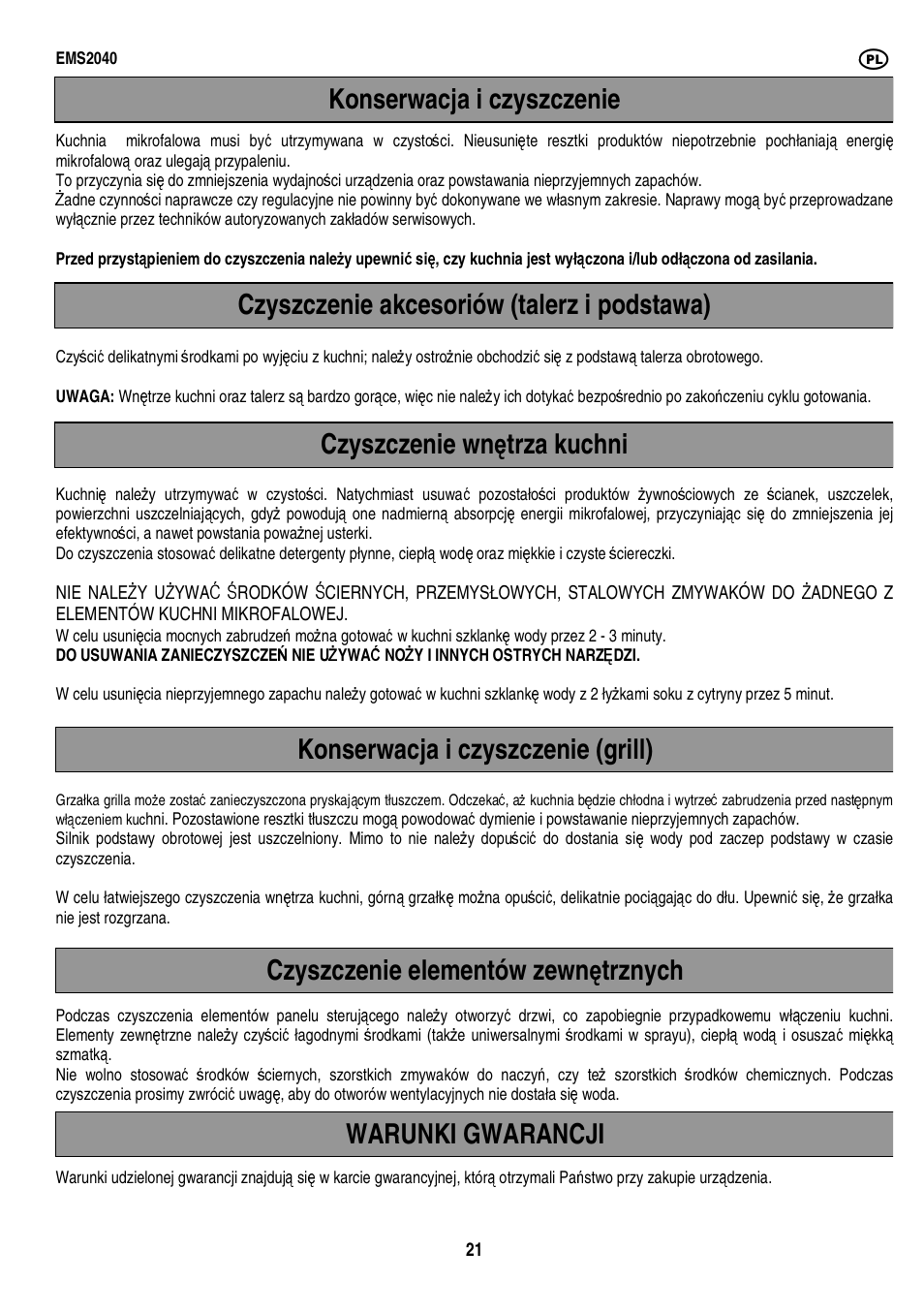 Electrolux EMS2040 User Manual | Page 127 / 191