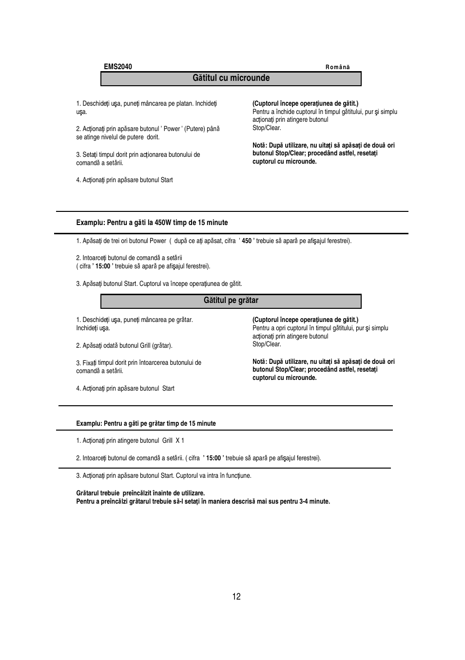 Gă titul cu microunde | Electrolux EMS2040 User Manual | Page 177 / 191