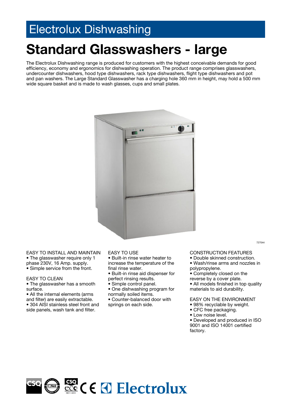 Electrolux 727042 User Manual | 3 pages