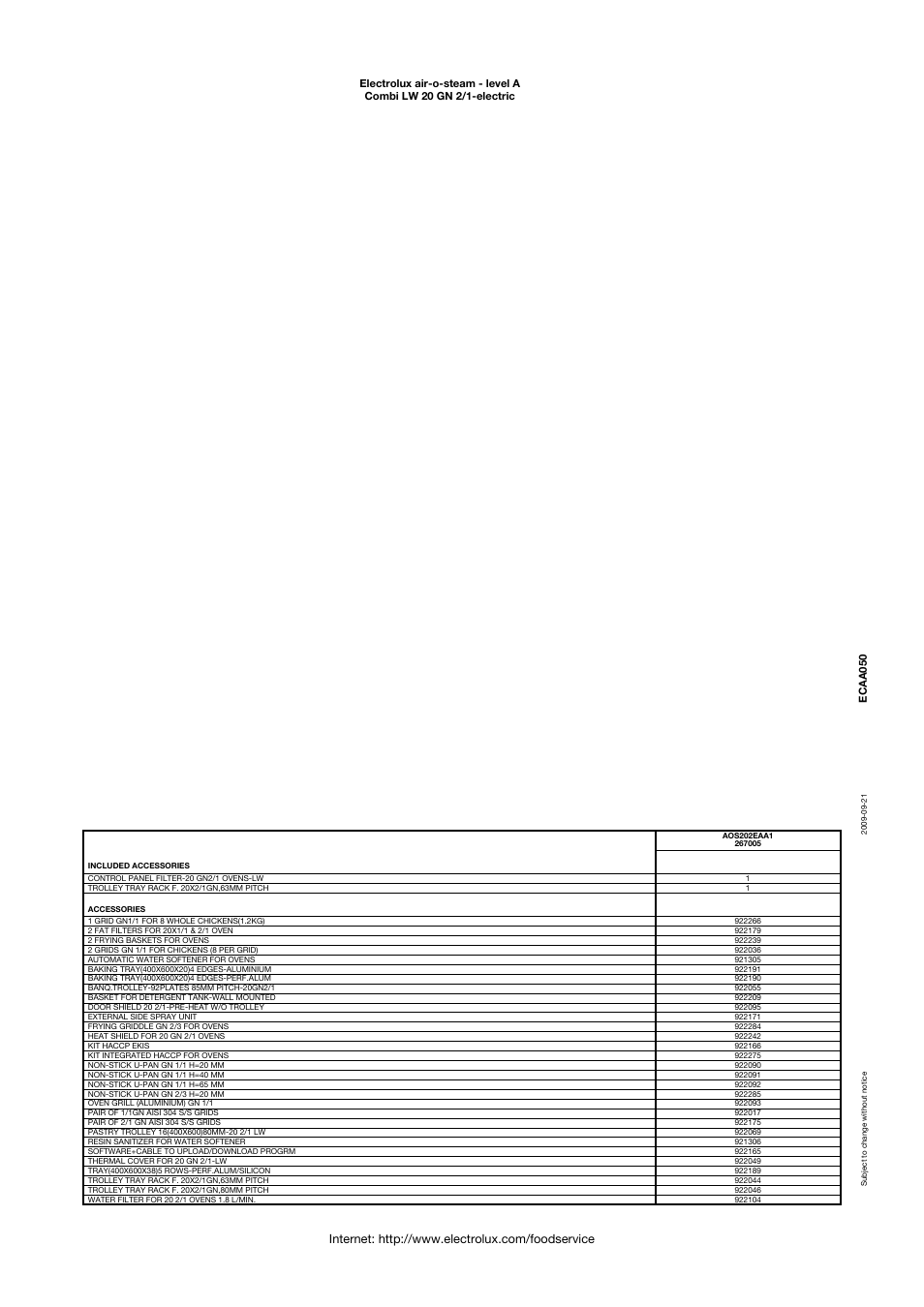 Electrolux Air-O-Steam AOS202EAA1 User Manual | Page 3 / 4