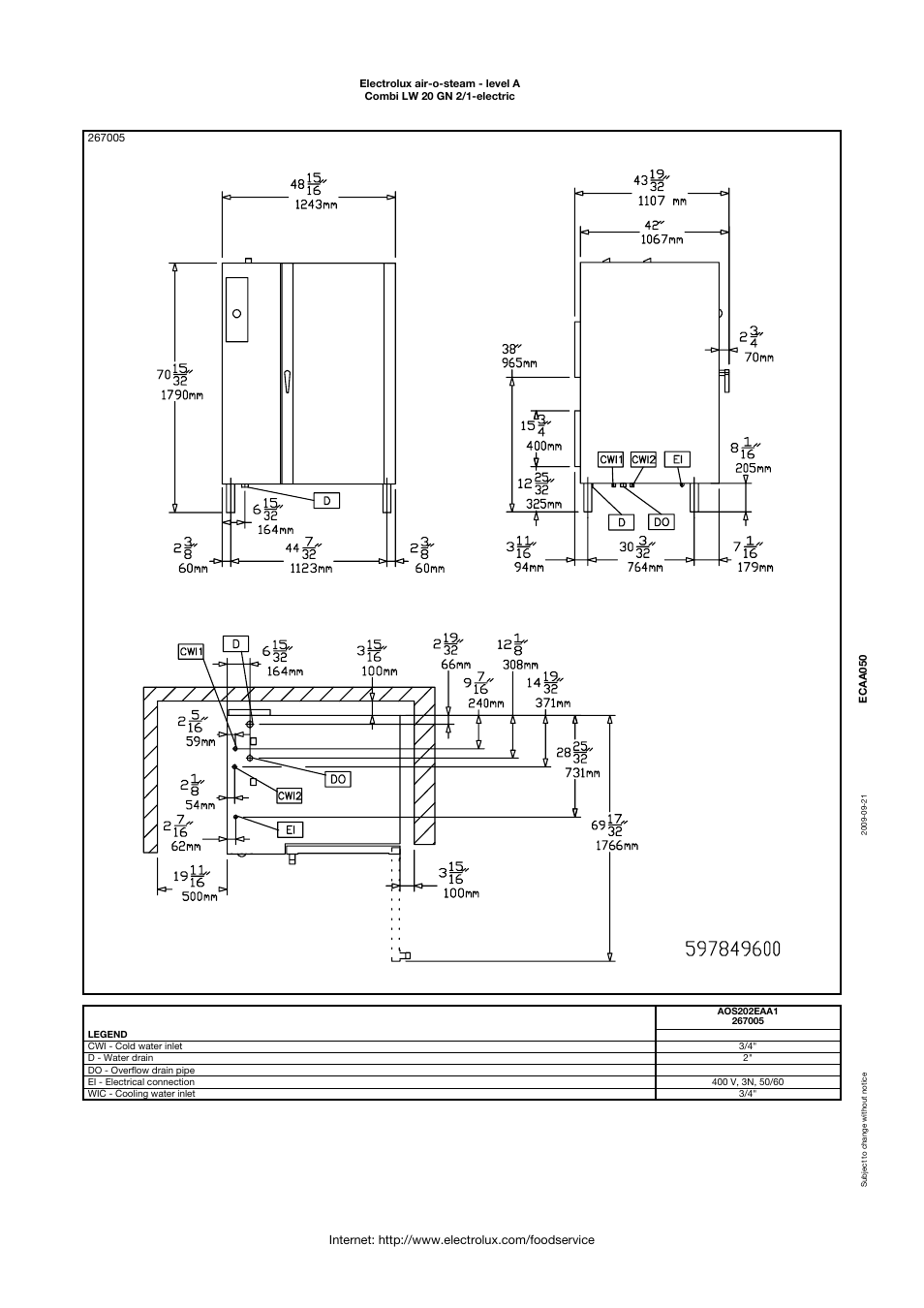 Electrolux Air-O-Steam AOS202EAA1 User Manual | Page 4 / 4