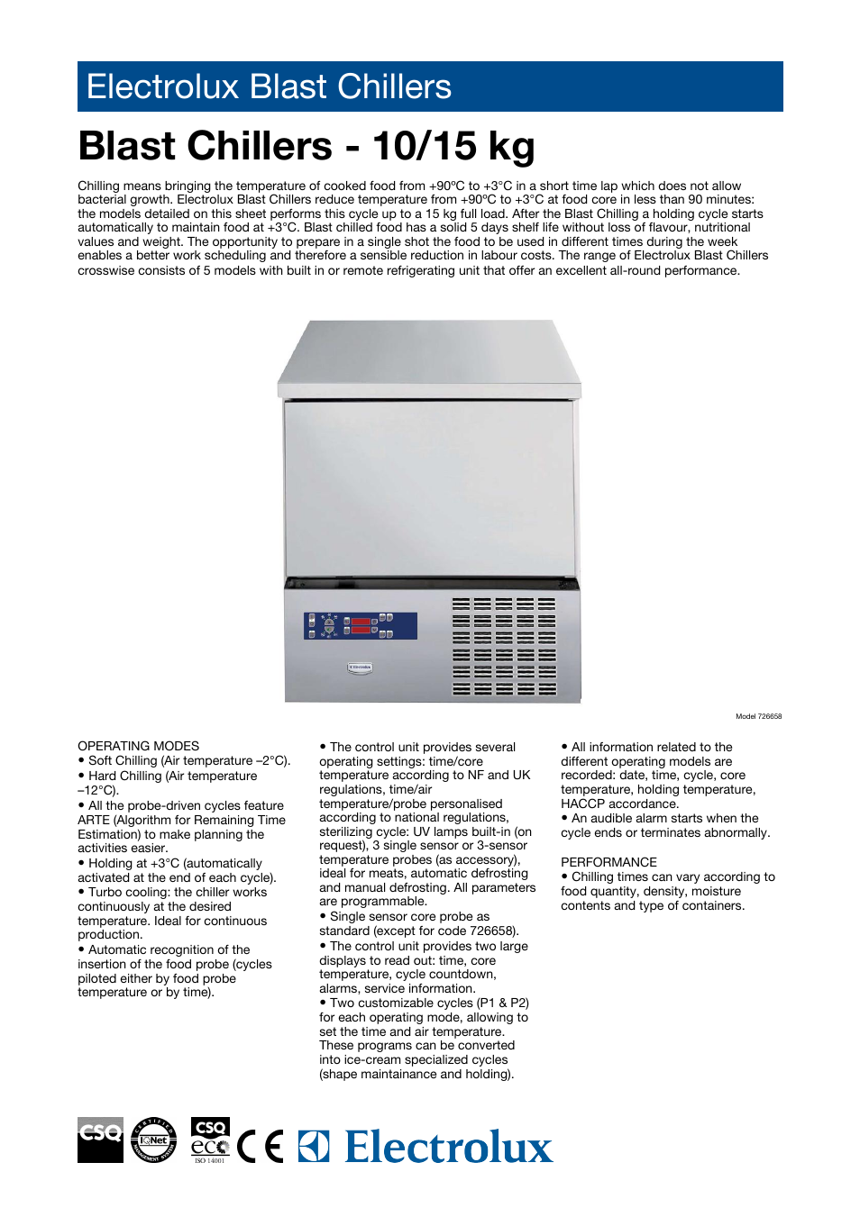 Electrolux 726658 User Manual | 5 pages