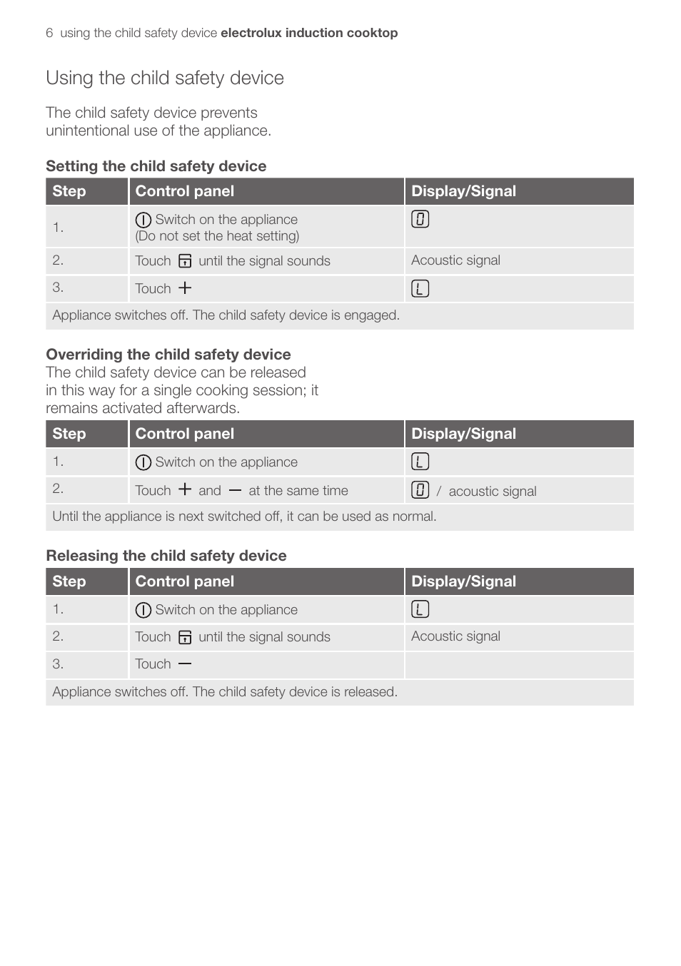 Using the child safety device | Electrolux EHD90LLUM User Manual | Page 10 / 30