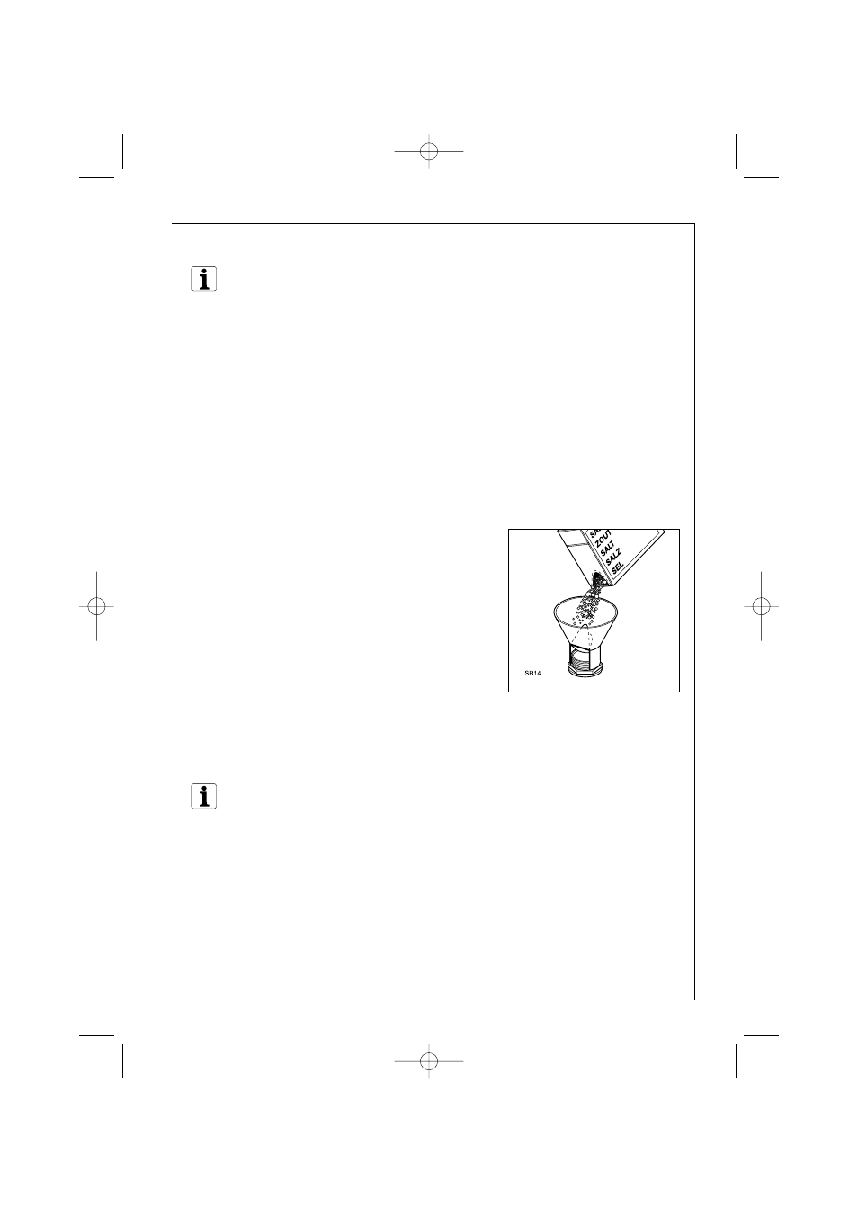 Filling with dishwasher salt | Electrolux 84980 VI User Manual | Page 15 / 48