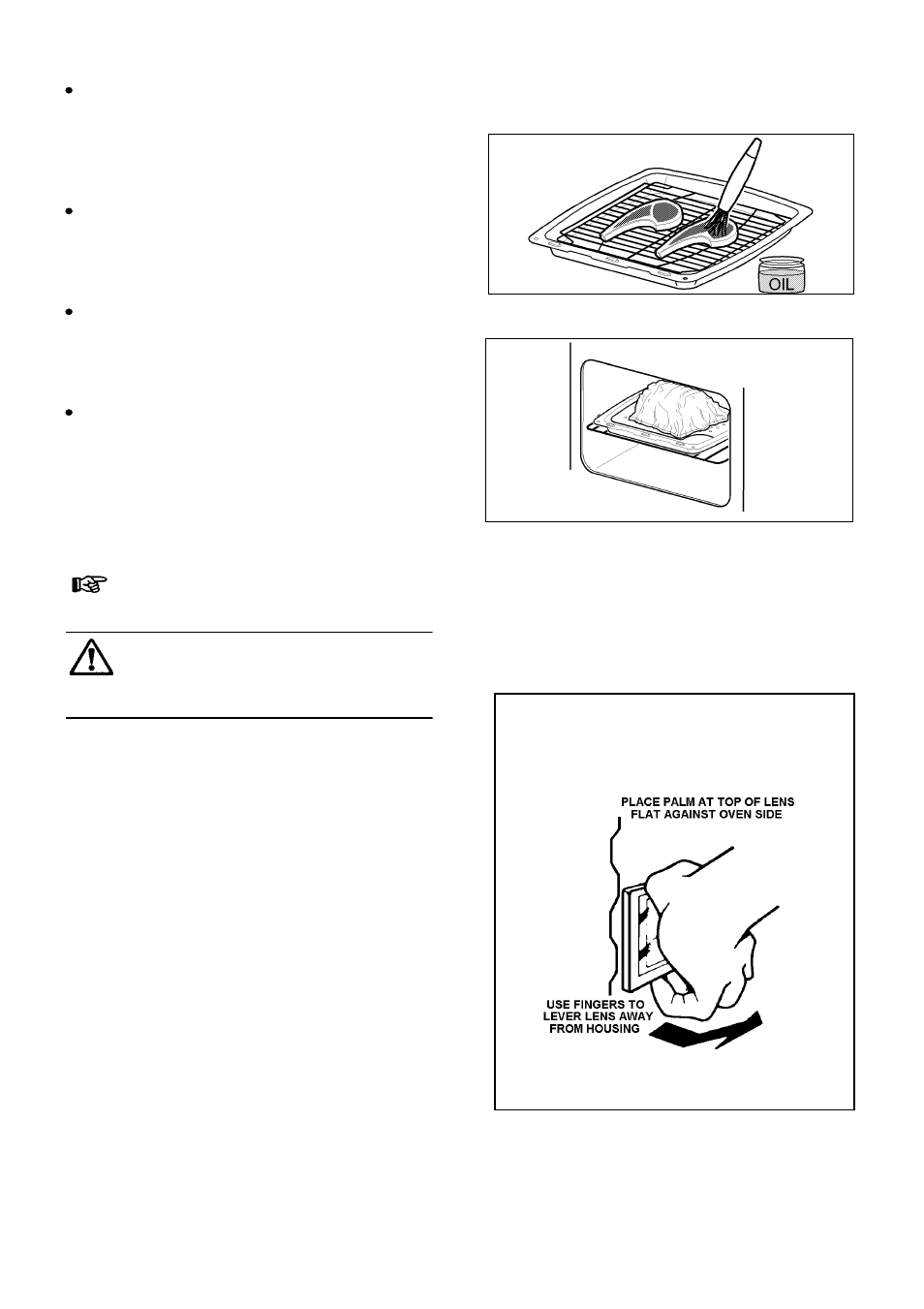 Cooking to reduce soilage, Replacing an oven light bulb | Electrolux EDB705 User Manual | Page 27 / 44