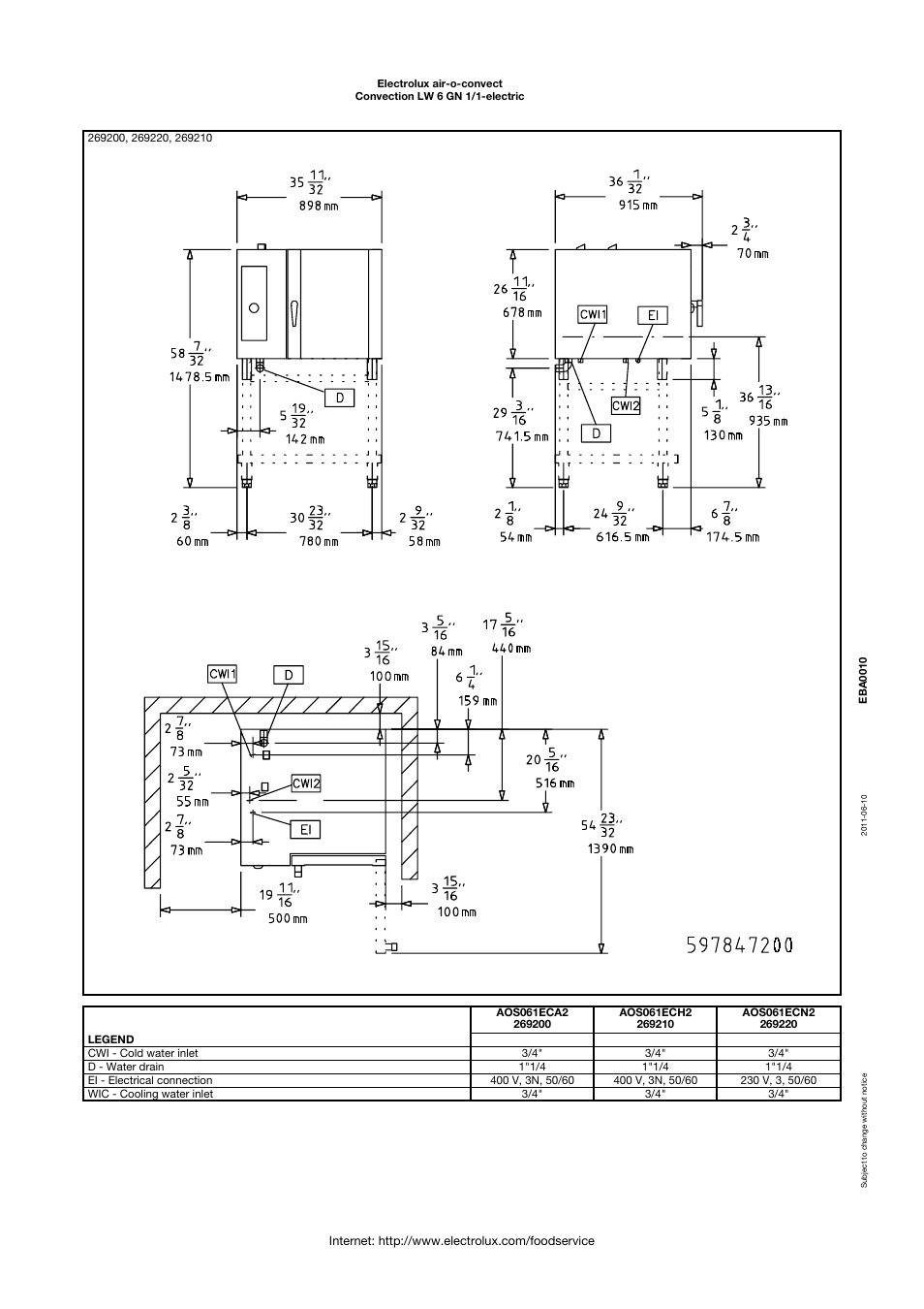 Electrolux Air-O-Convect 269000 User Manual | Page 4 / 4