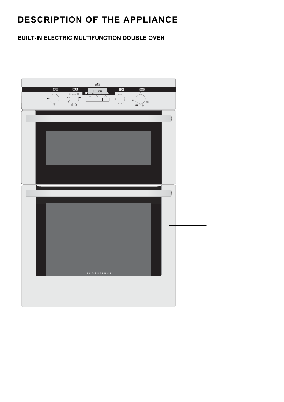 Description of the appliance | Electrolux COMPETENCE D5701-5 User Manual | Page 4 / 48