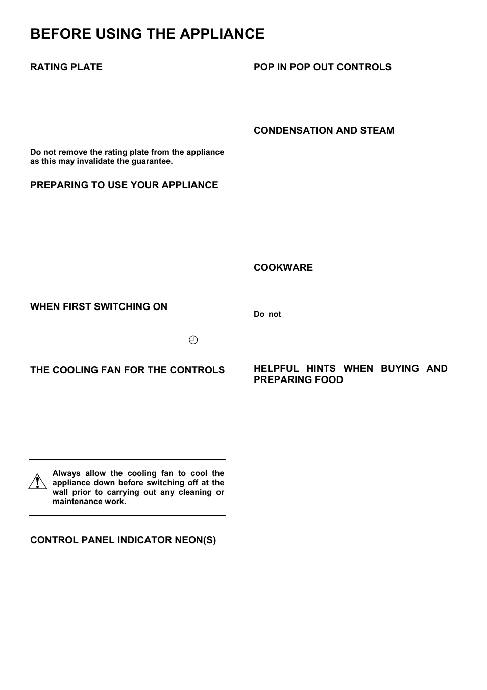 Before using the appliance | Electrolux COMPETENCE D5701-5 User Manual | Page 7 / 48