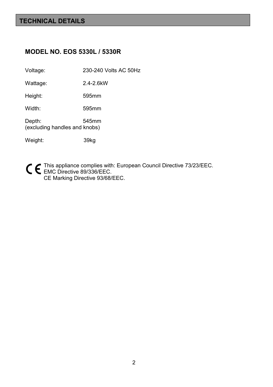 Electrolux U24292 EOS 5330L User Manual | Page 2 / 36