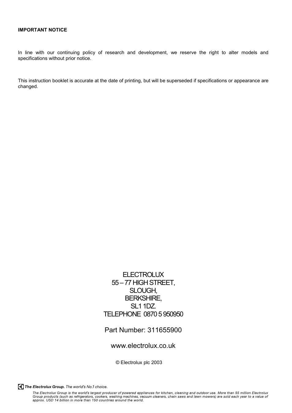 Electrolux U24292 EOS 5330L User Manual | Page 36 / 36