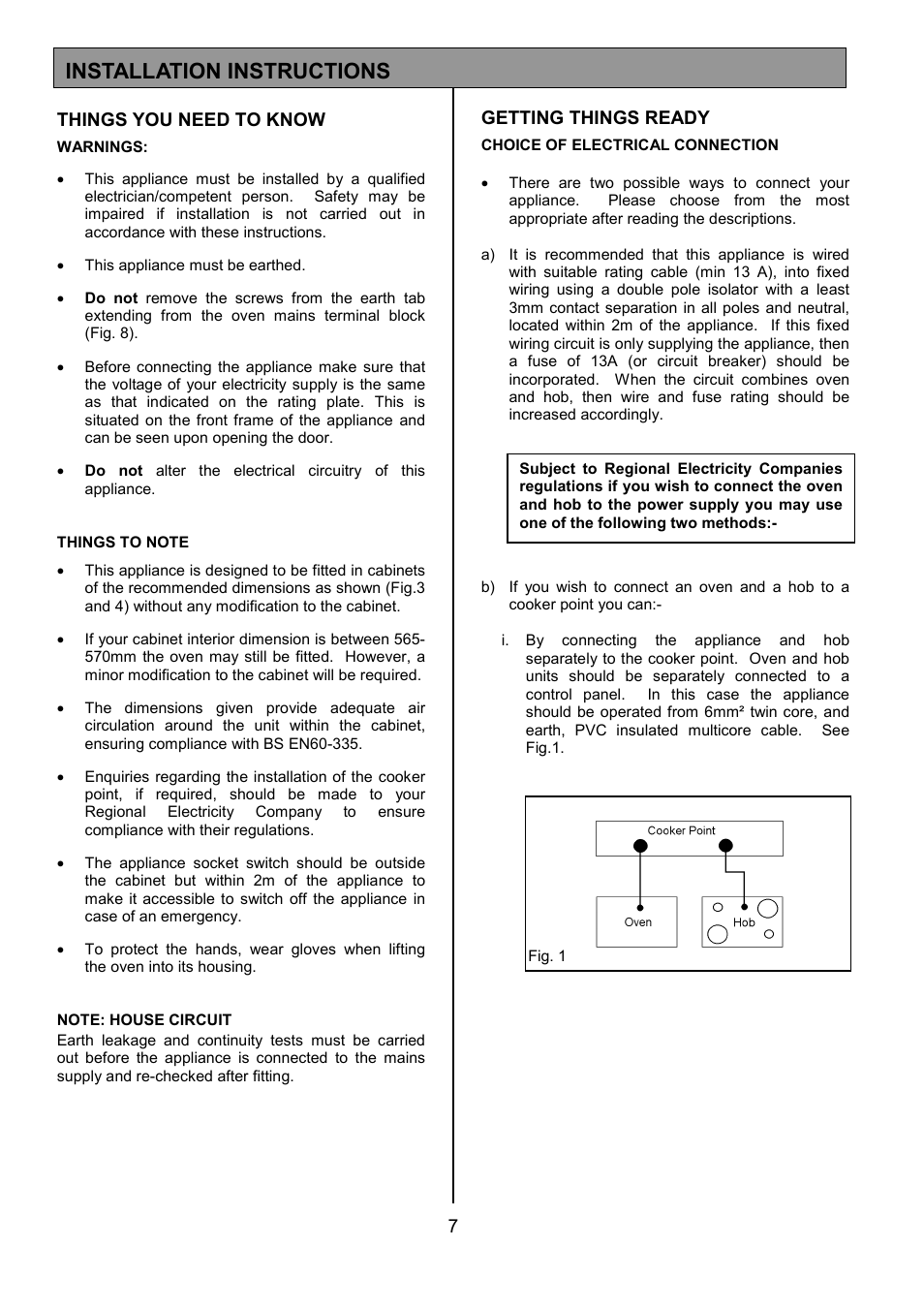 Installation instructions, 7things you need to know, Getting things ready | Electrolux U24292 EOS 5330L User Manual | Page 7 / 36