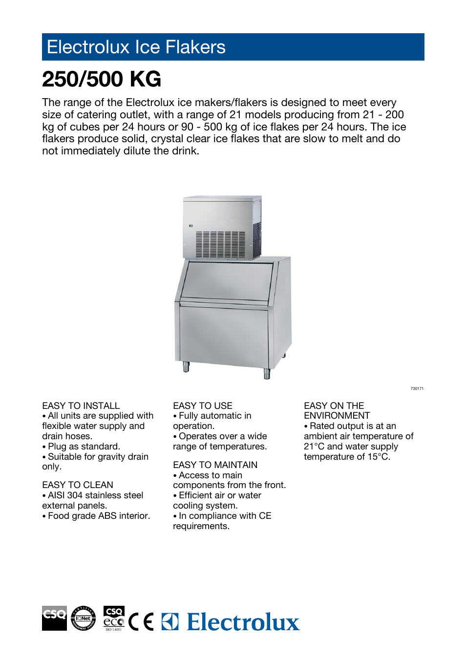 Electrolux 730172 User Manual | 2 pages