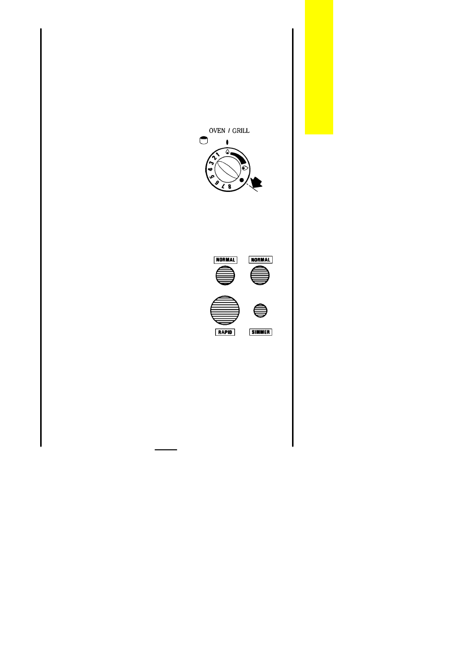 The hotplate, Heat control, Burner sizes | Electrolux 60 TC User Manual | Page 9 / 52