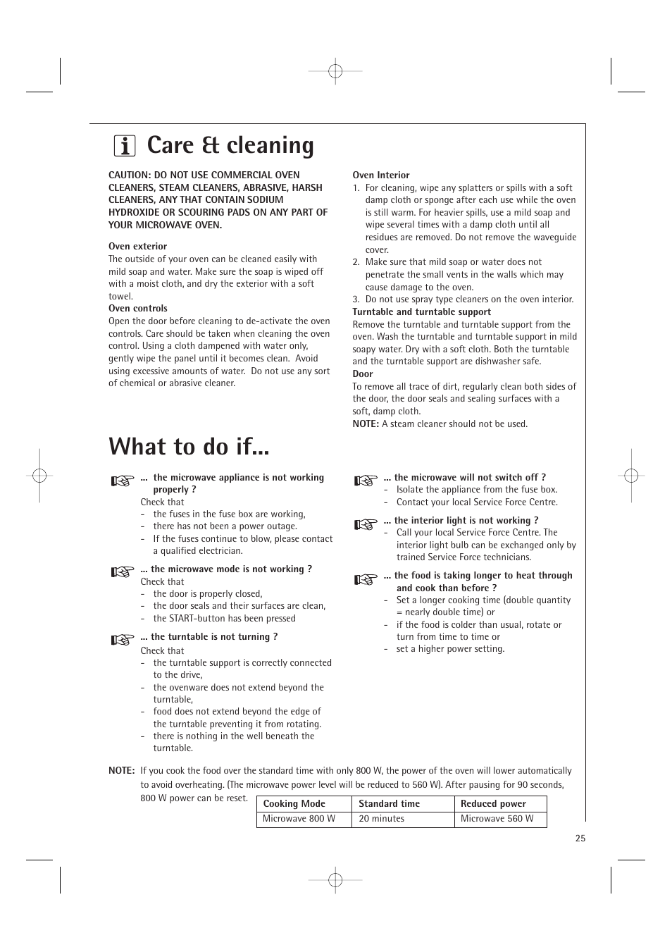 Care & cleaning what to do if | Electrolux MC1751E User Manual | Page 27 / 36