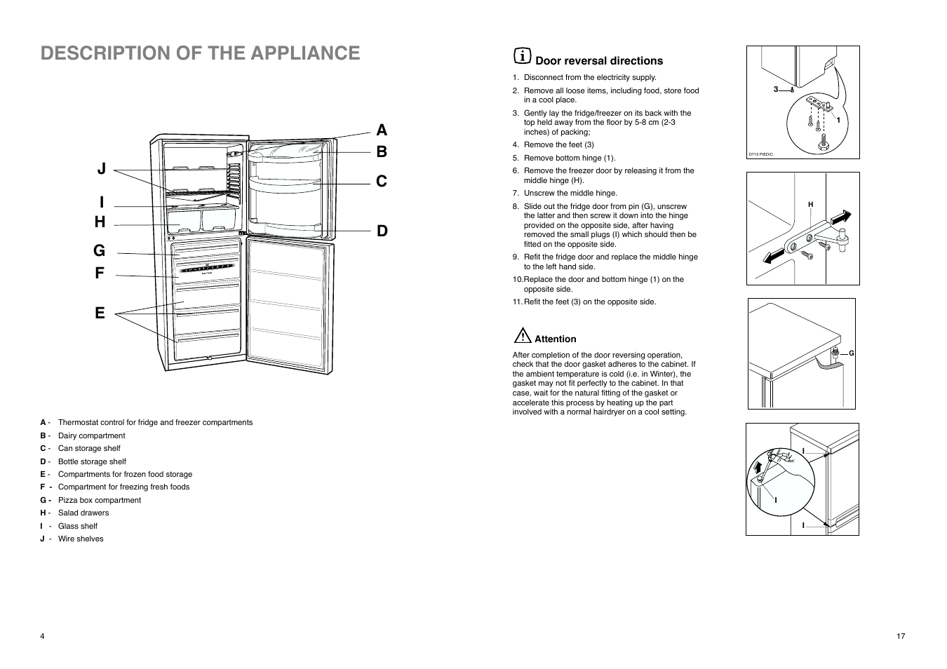 Description of the appliance | Electrolux ER 8126 B User Manual | Page 17 / 20