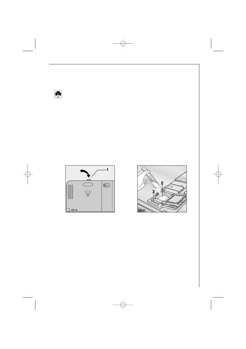 Use of detergent, Fill with detergent | Electrolux 54750 User Manual | Page 23 / 52