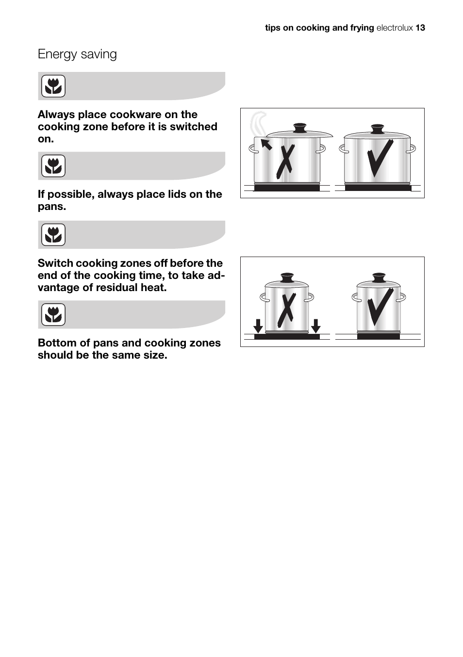 Energy saving | Electrolux EHS 60020 K User Manual | Page 13 / 32