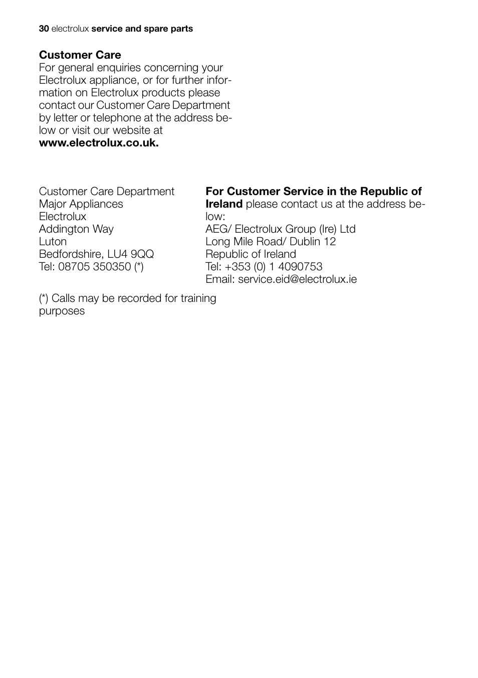Electrolux EHS 60020 K User Manual | Page 30 / 32