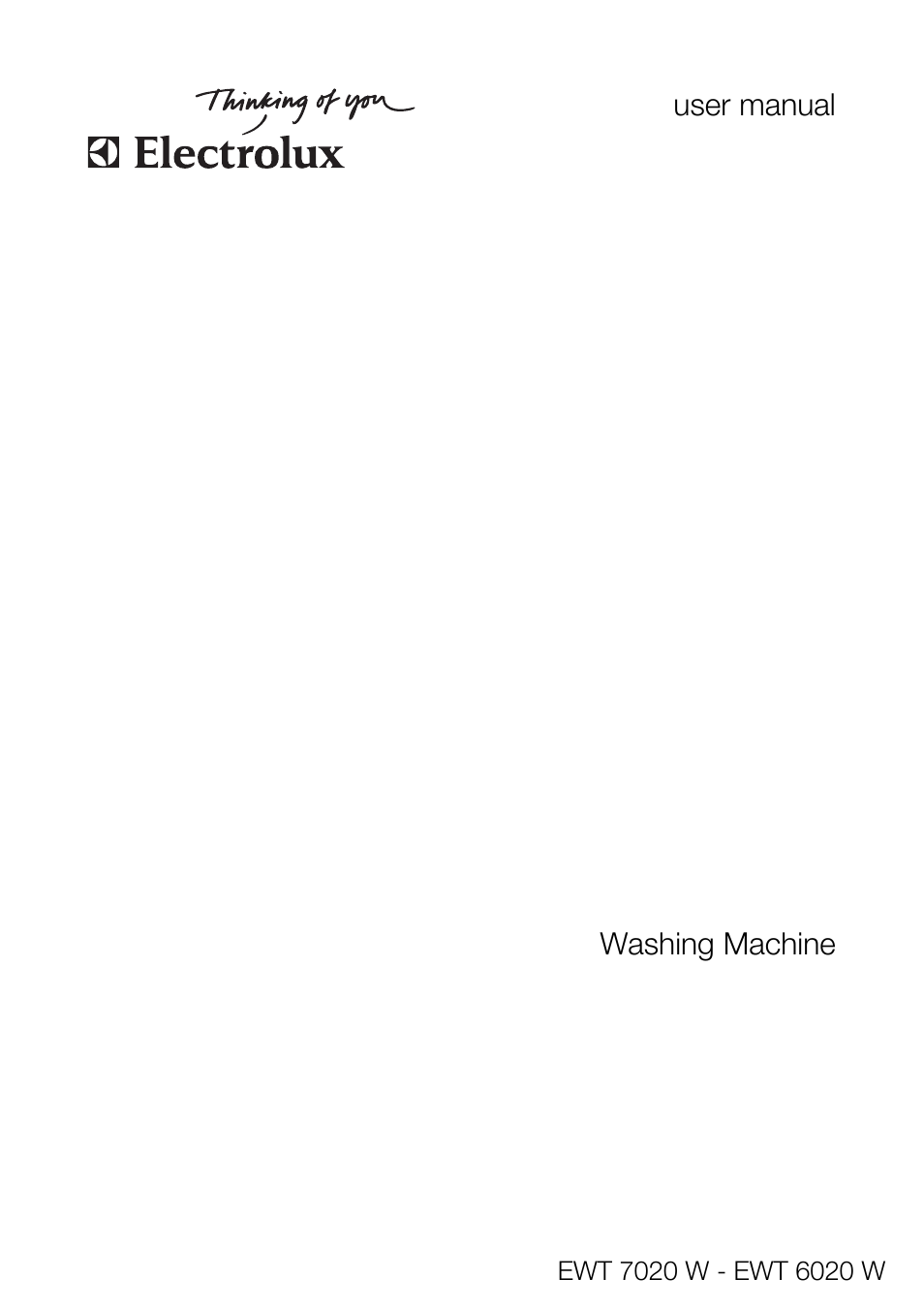 Electrolux EWT 6020 W User Manual | 12 pages