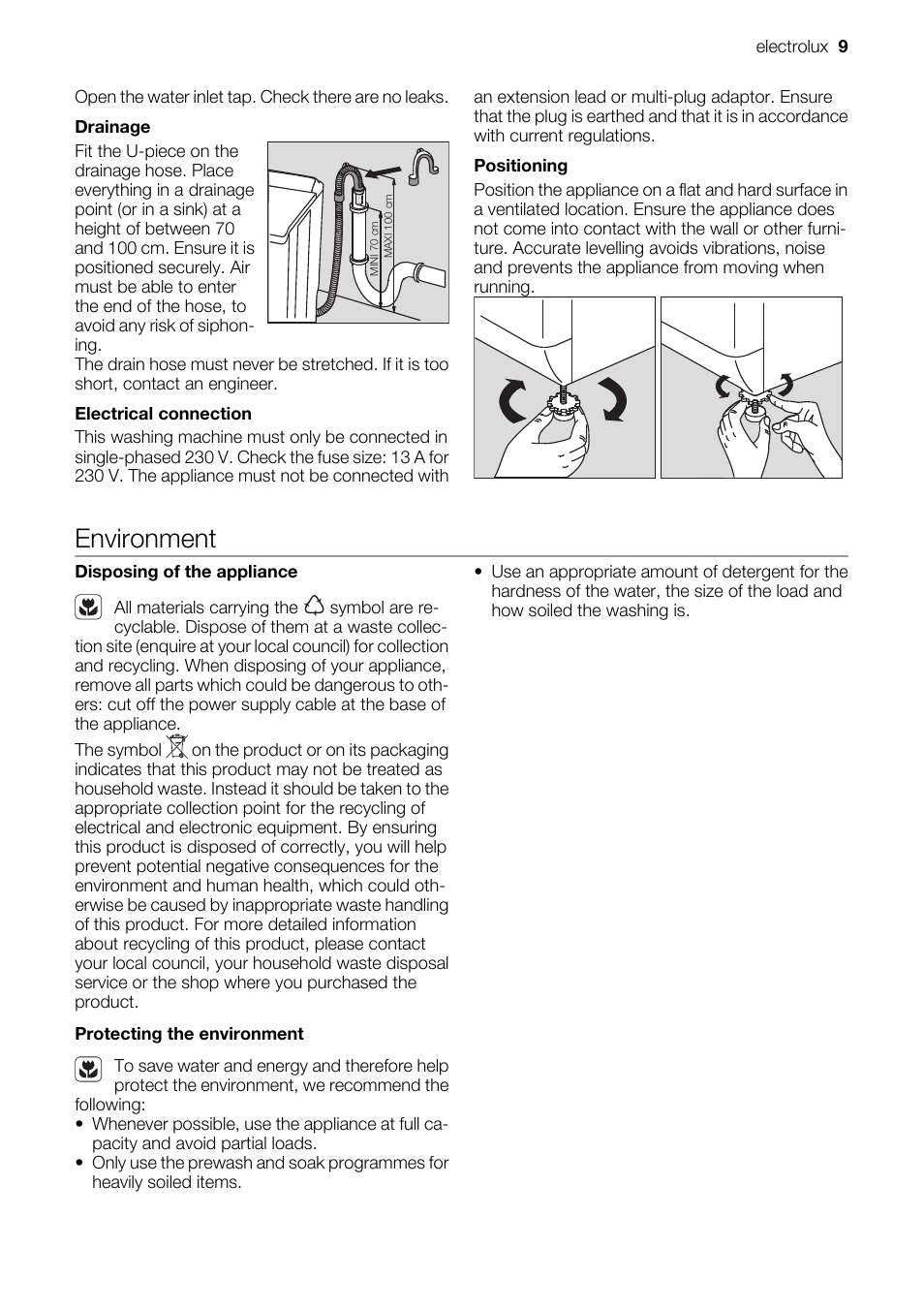 Environment | Electrolux EWT 6020 W User Manual | Page 9 / 12