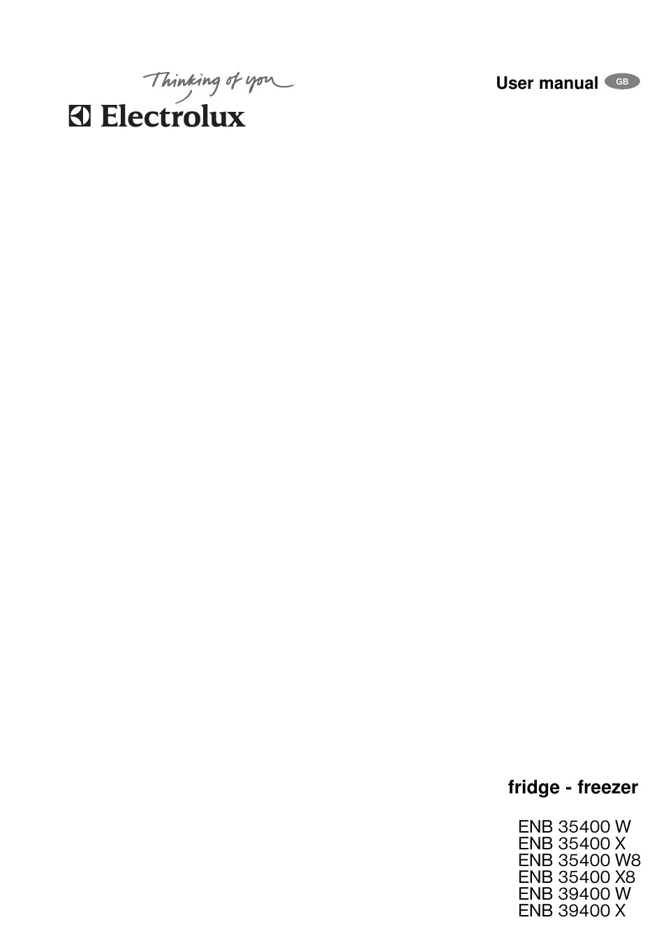 Electrolux U30414 ENB 39400 W User Manual | 36 pages