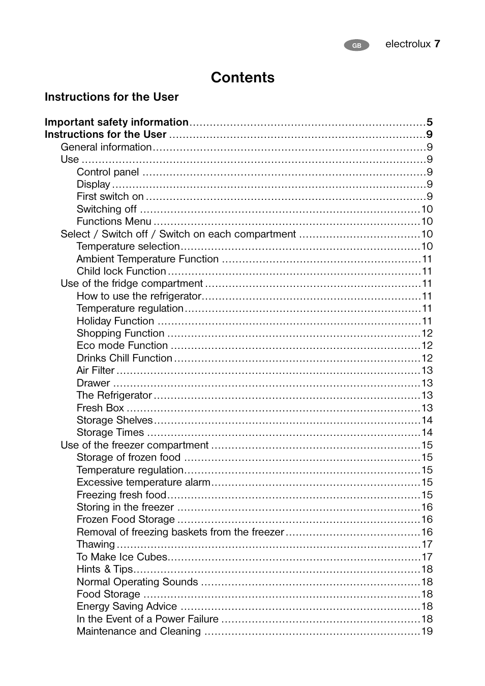 Electrolux U30414 ENB 39400 W User Manual | Page 7 / 36