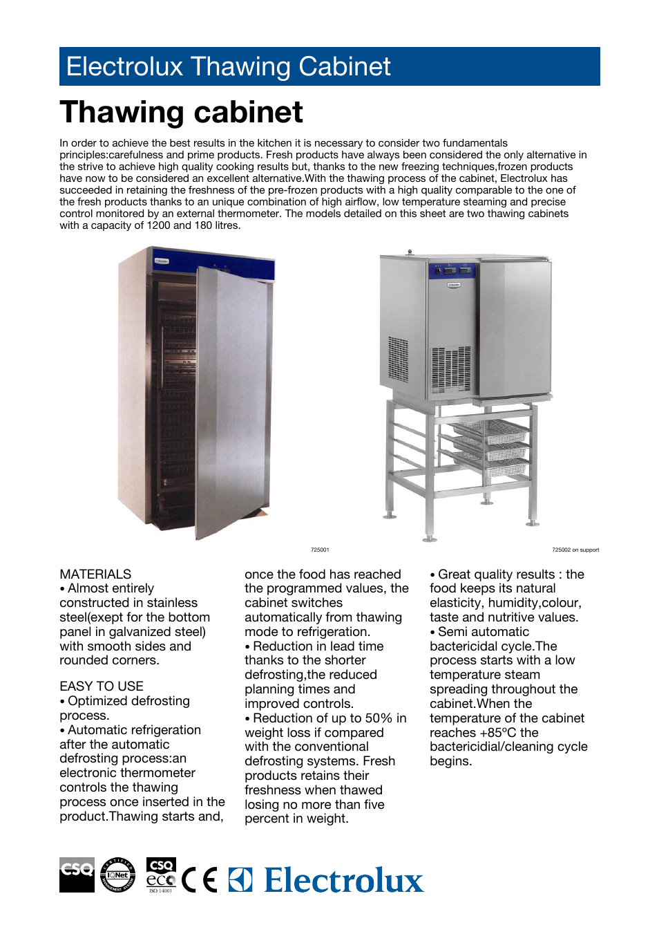 Electrolux 725002 User Manual | 4 pages