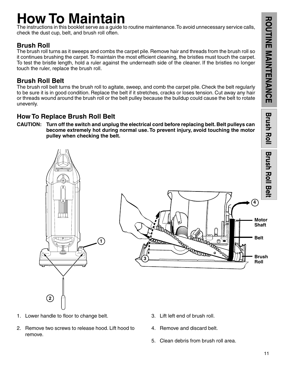 How to maintain | Electrolux Z5600 Series User Manual | Page 11 / 16